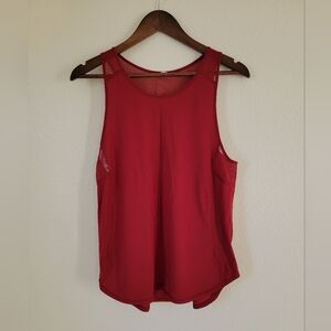 Lululemon Red Sculpt Sleeveless Mesh Tank Top Women’s Size 8 Medium